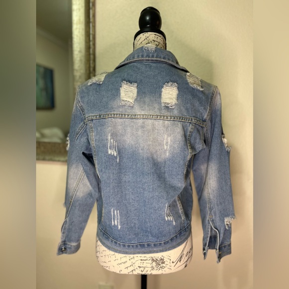 Women’s Denim Jacket Size M Medium - Picture 6 of 14